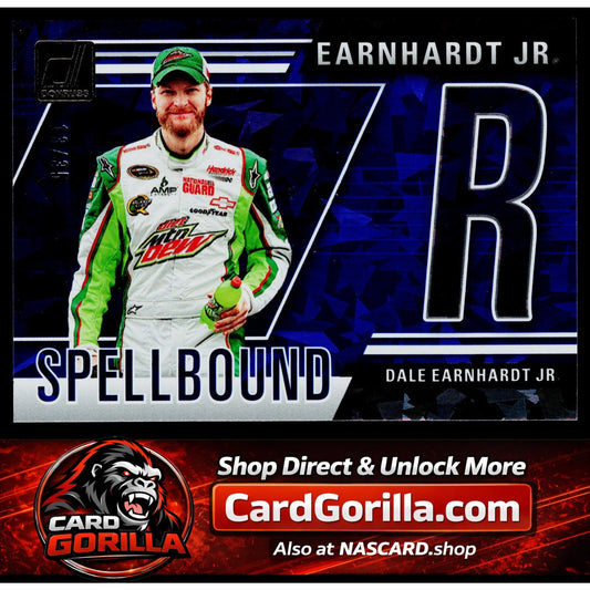 2025 Donruss #27 Dale Earnhardt Jr Spellbound Blue Xplosion #/49