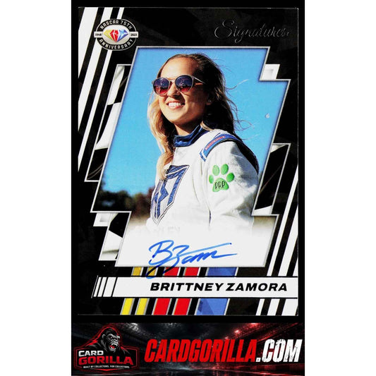 2023 Panini Prime #75-BZ Brittney Zamora NASCAR 75th Anniversary Signatures