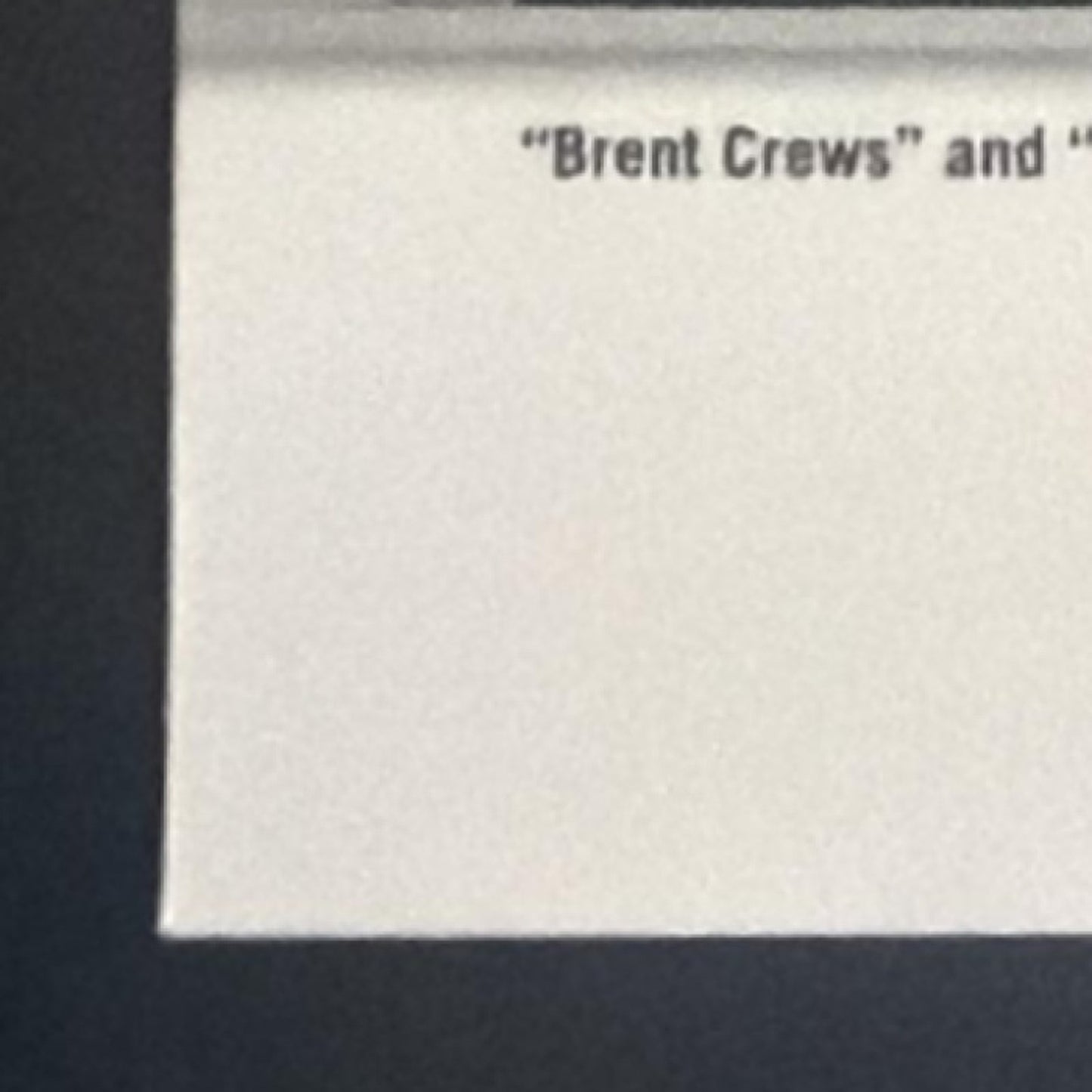 2025 Panini Prizm NASCAR Brent Crews #55 Sensational Signatures Auto