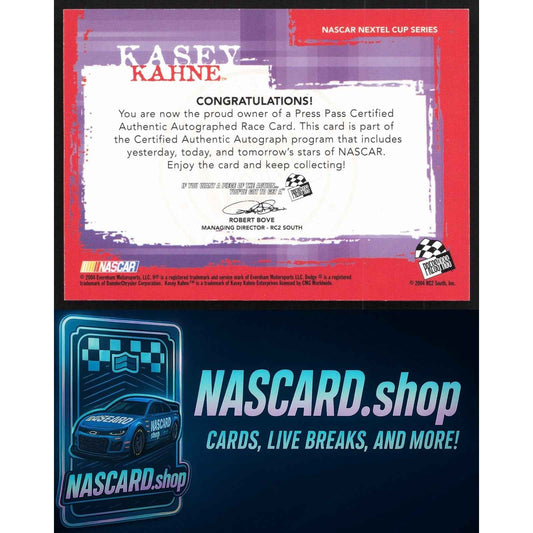 2005 Press Pass #NNO Kasey Kahne Autographs