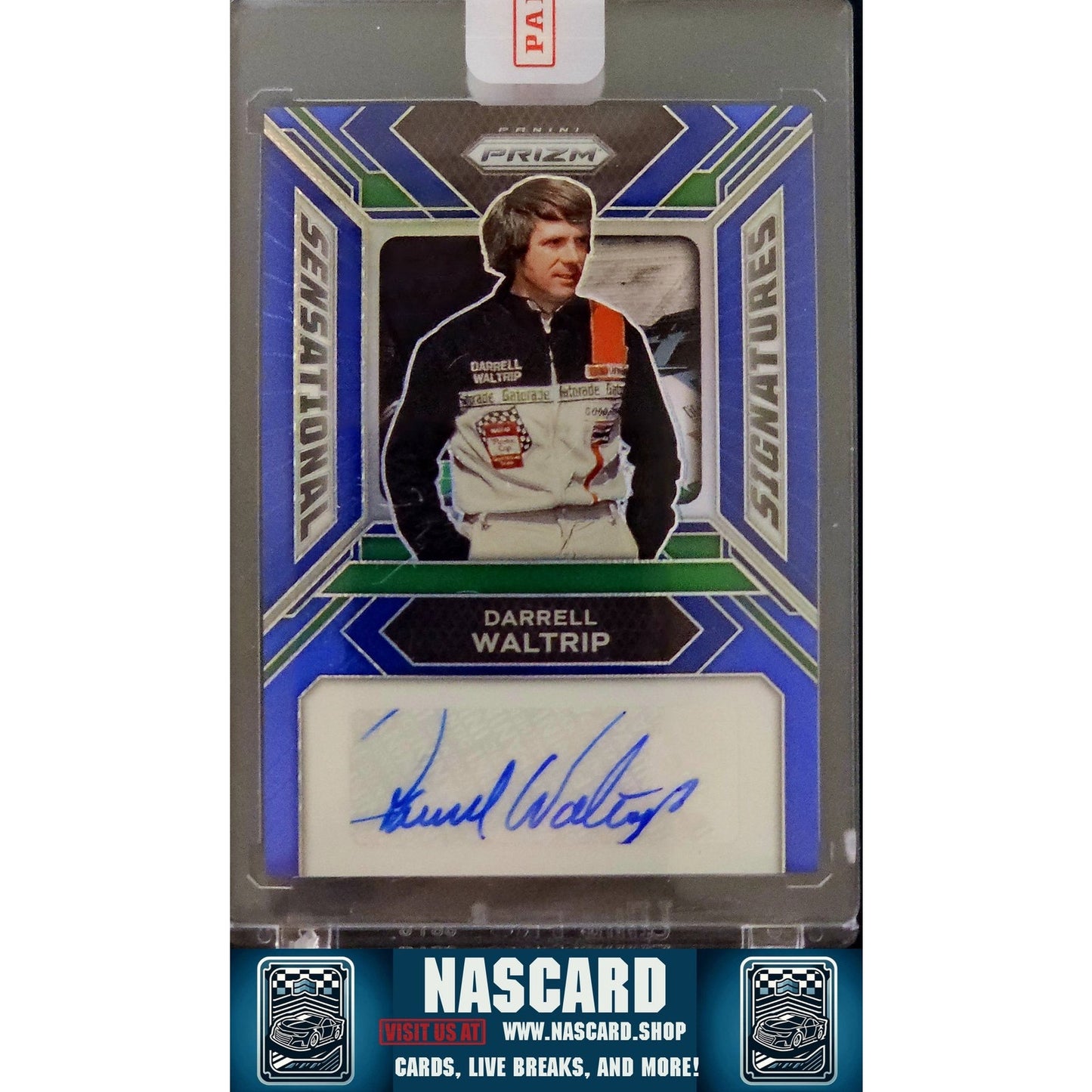 2024 Panini Prizm #SS-DWP Darrell Waltrip Sensational Signatures Blue #/35 - NASCARD.shop