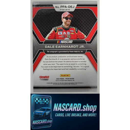 2024 Panini Prizm Dale Earnhardt Jr Patented Penmanship Autographs Red #/35
