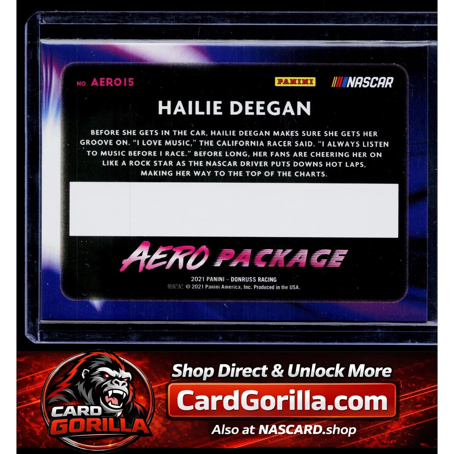 2021 Donruss #AERO15 Hailie Deegan Aero Package