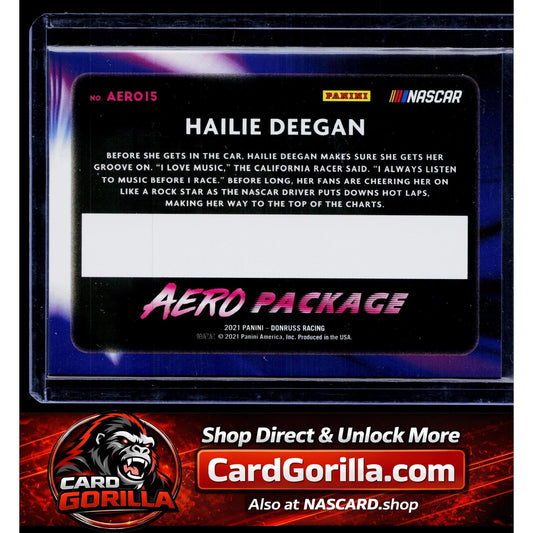 2021 Donruss #AERO15 Hailie Deegan Aero Package