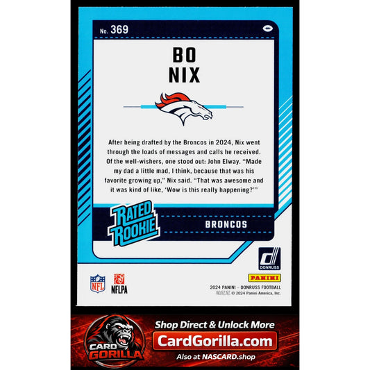 2024 Donruss #369 Bo Nix