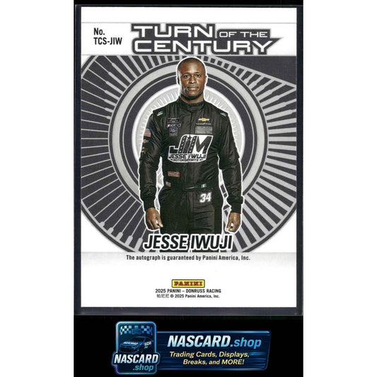 2025 Donruss Jesse Iwuji Turn of the Century Autographs Red Xplosion #/49