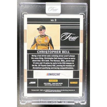2025 Panini Turn Four NASCAR Christopher Bell #3 19/75