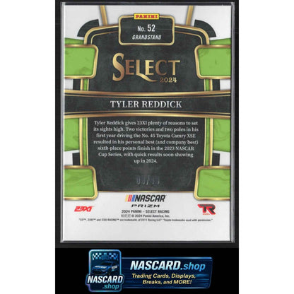 2024 Panini Select #52 Tyler Reddick Black and Blue Prizms #/49