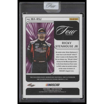 2025 Panini Turn Four Ricky Stenhouse Jr Memorabilia Autographs Holo Silver /75