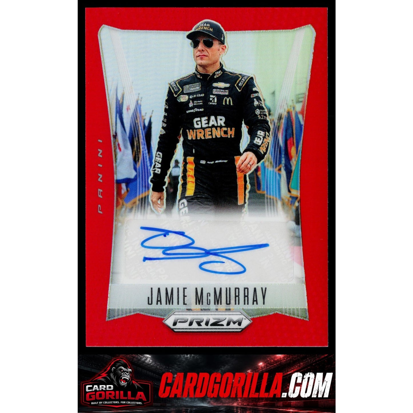 2024 Panini Prizm #TS-JMY Jamie McMurray Throwback Signatures Red #/60