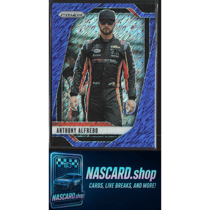2025 Panini Prizm Racing #70 Anthony Alfredo FOTL Blue Shimmer #/10
