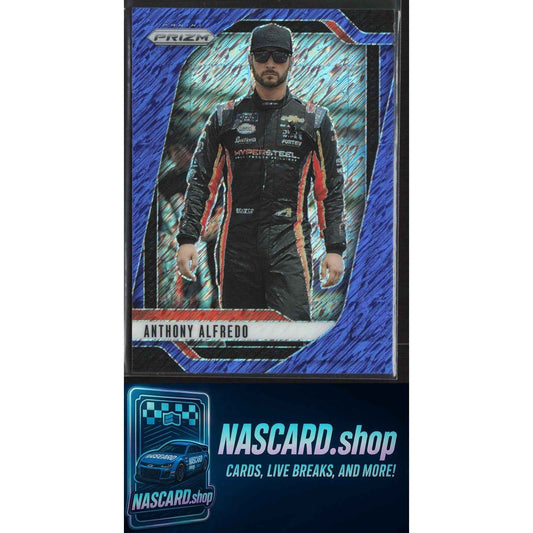 2025 Panini Prizm Racing #70 Anthony Alfredo FOTL Blue Shimmer #/10