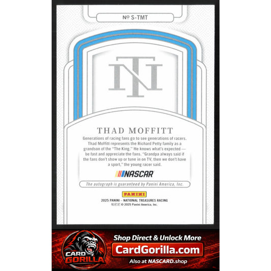 2025 Panini National Treasures #S-TMT Thad Moffitt Signatures #/99
