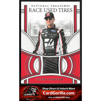 2024 Panini National Treasures #RUT-CBR Clint Bowyer Race Used Tires #/99