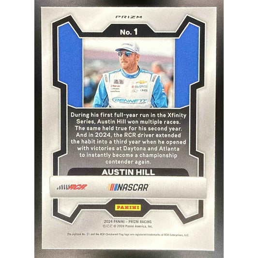 2024 Panini Prizm Austin Hill #1 White Sparkle Prizms
