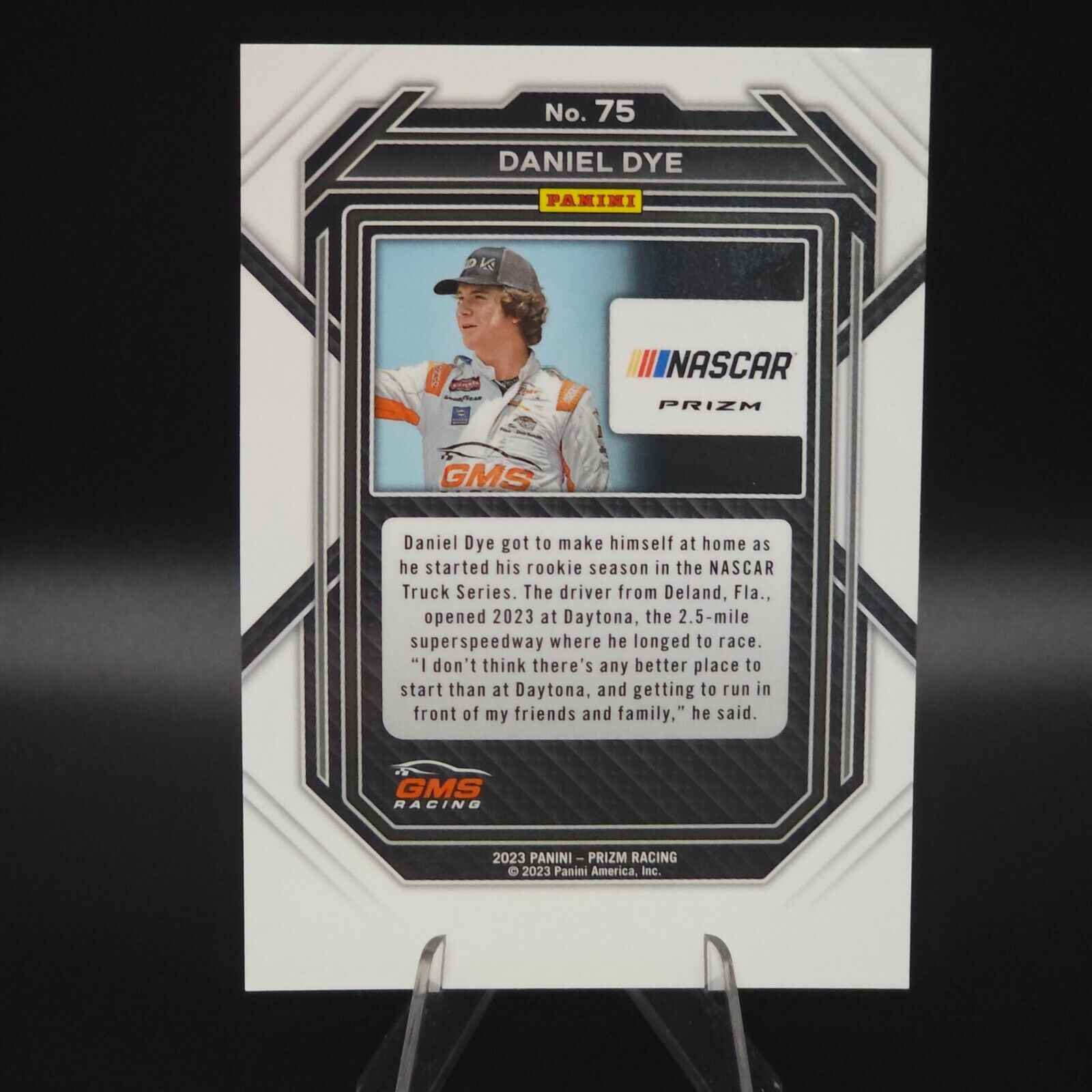 2023 Panini Prizm - Daniel Dye #75 White Sparkle Prizm - NASCARD.shop