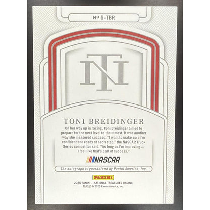 2025 Panini National Treasures Toni Breidinger #31 Signatures 94/99 Auto