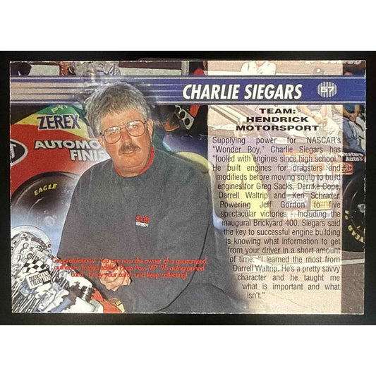 1995 Press Pass VIP Charlie Siegars #57 Auto