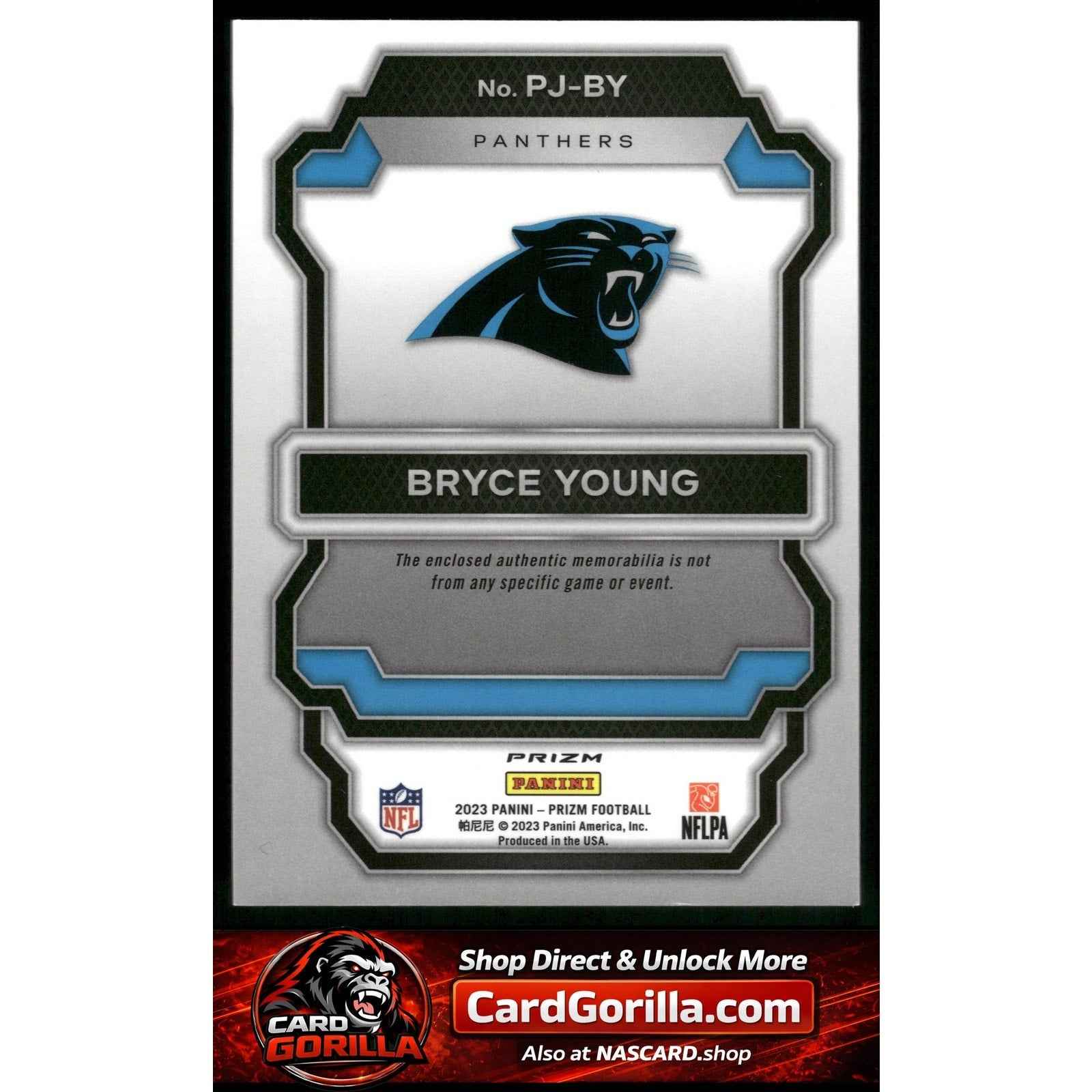 2023 Panini Prizm #PJ-BY Bryce Young Premier Jerseys Neon Green Pulsar