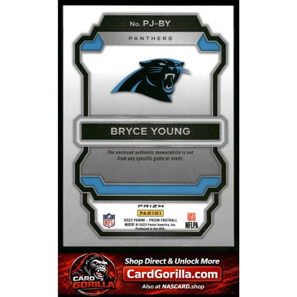 2023 Panini Prizm #PJ-BY Bryce Young Premier Jerseys Neon Green Pulsar