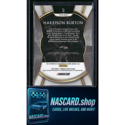2020 Panini Chronicles #19 Harrison Burton Select Autographs #/99 - NASCARD.shop