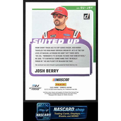 2025 Donruss #SU-JBY Josh Berry Suited Up Swatches