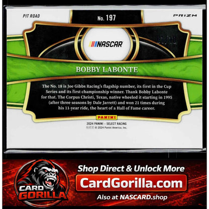 2024 Panini Select #197 Bobby Labonte Gold Prizms #/10
