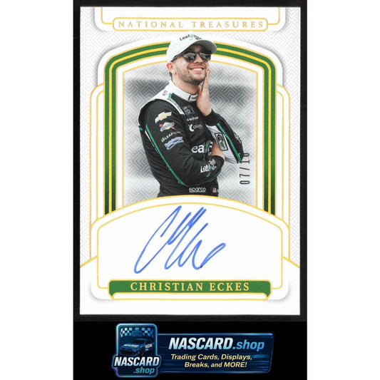 2025 Panini National Treasures #S-CEK Christian Eckes Signatures Holo Gold #/10