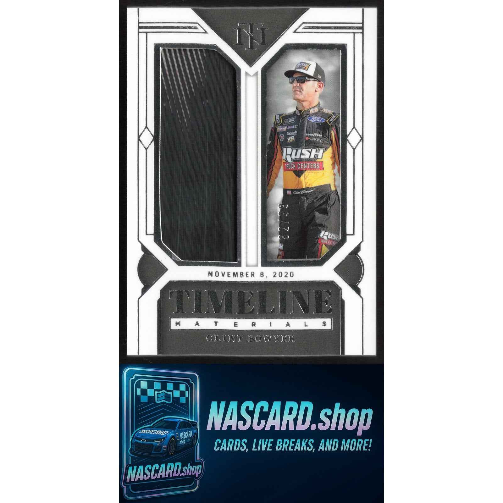 2024 Panini National Treasures #TM-CBR Clint Bowyer Timeline Materials #/99