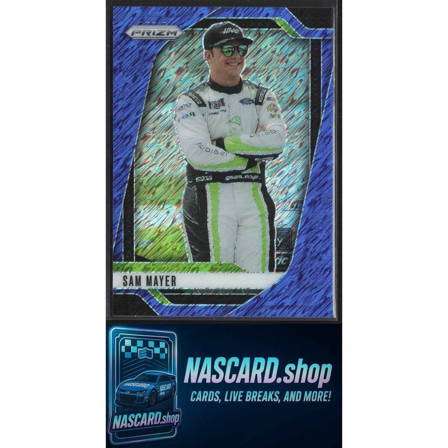 2025 Panini Prizm #69 Sam Mayer FOTL Blue Shimmer #/10