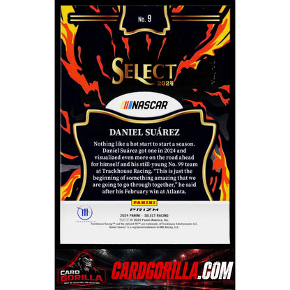 2024 Panini Select #9 Daniel Suarez En Fuego Blue Prizms #/49