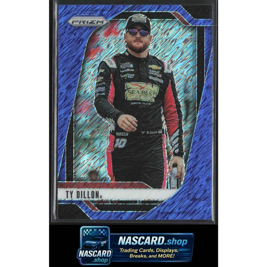 2025 Panini Prizm #10 Ty Dillon Blue Shimmer #/10