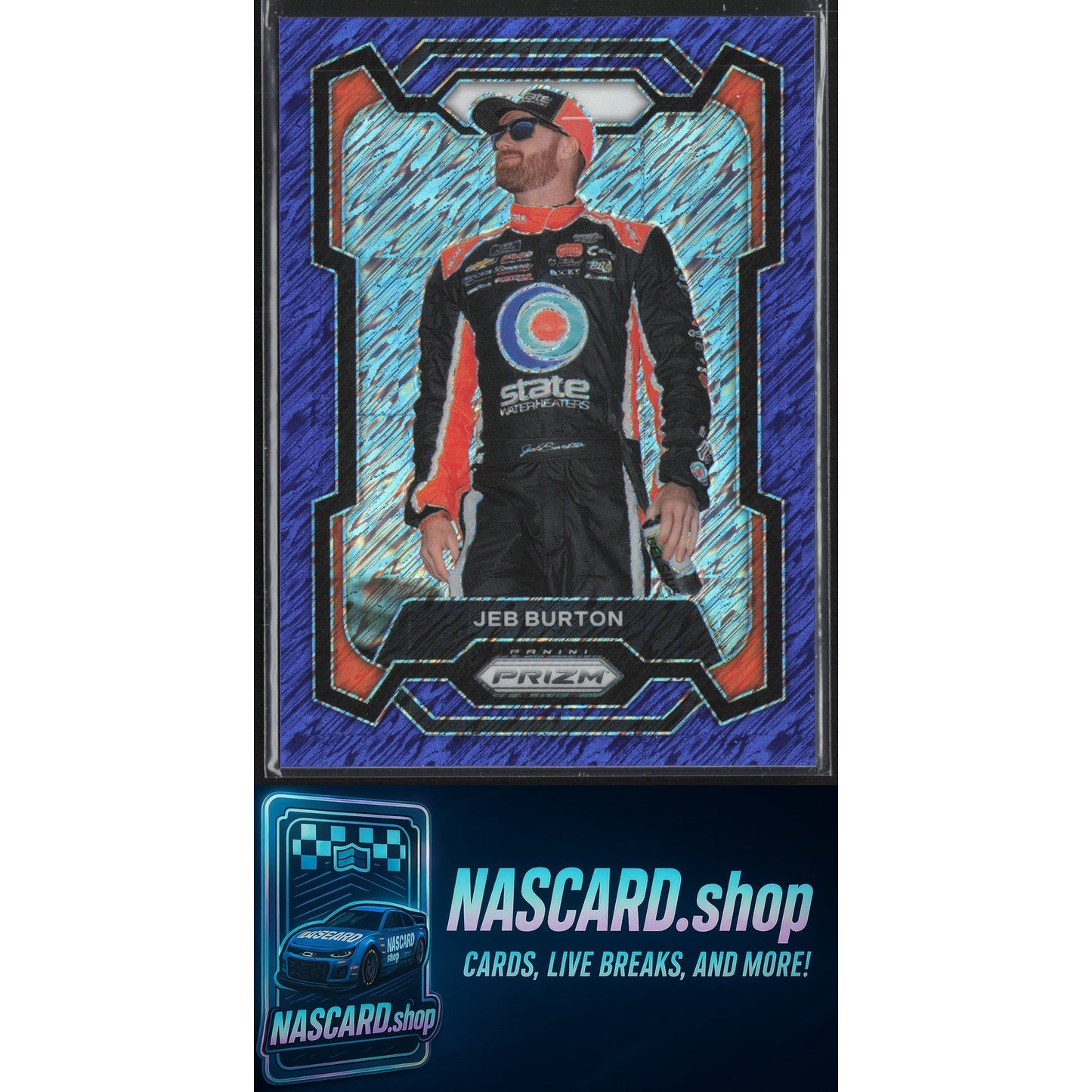 2024 Panini Prizm #25 Jeb Burton Blue Shimmer #/10