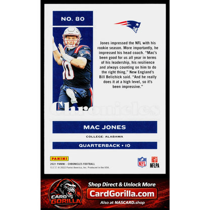 2021 Panini Chronicles #80 Mac Jones