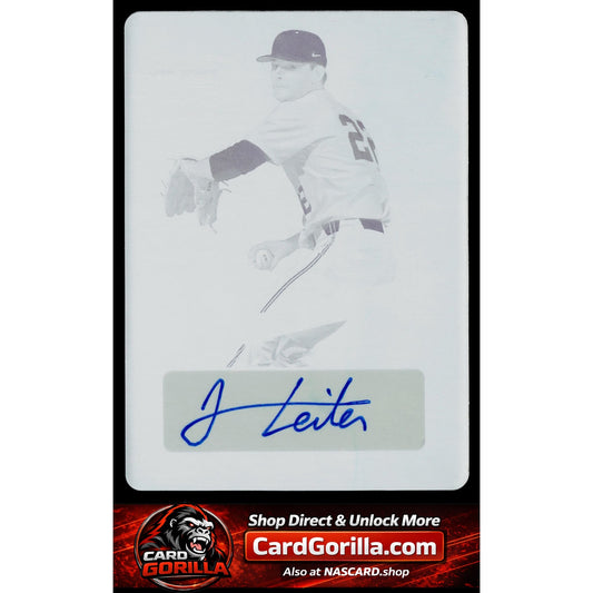 2021 Leaf Valiant Leiter Fearless Phenoms Autographs Printing Plate Cyan #1/1