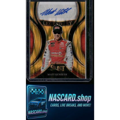2024 Panini Select Matt Kenseth Legendary Signatures Gold Flash Prizms #/10 - NASCARD.shop