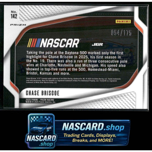 2025 Panini Prizm #142 Chase Briscoe Red Power #/175