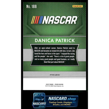2025 Panini Prizm #188 Danica Patrick White Sparkle