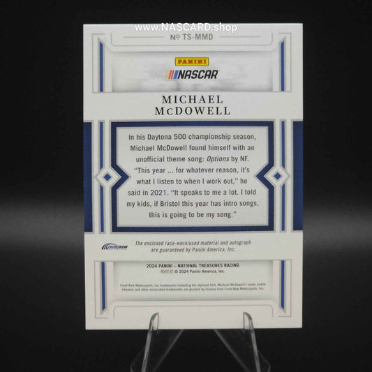 2024 Panini National Treasures Treasured Swatches Michael McDowell /99 - NASCARD.shop