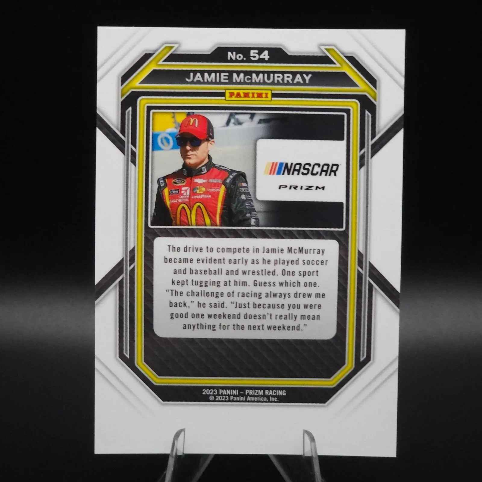 2023 Panini Prizm - Jamie McMurray #54 White Sparkle Prizm - NASCARD.shop