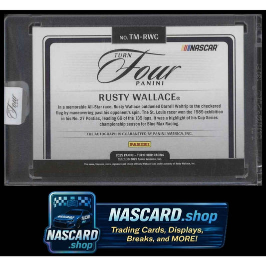 2025 Panini Turn Four #TM-RWC Rusty Wallace Timeless Moments Purple #/25