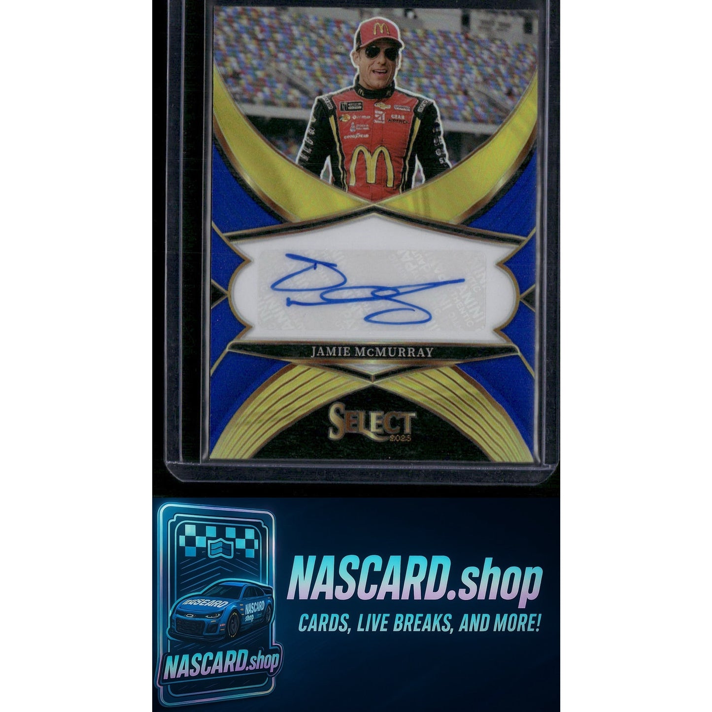 2025 Select Racing Jamie McMurray Legendary Signatures Blue Prizms #/99 - Card Gorilla