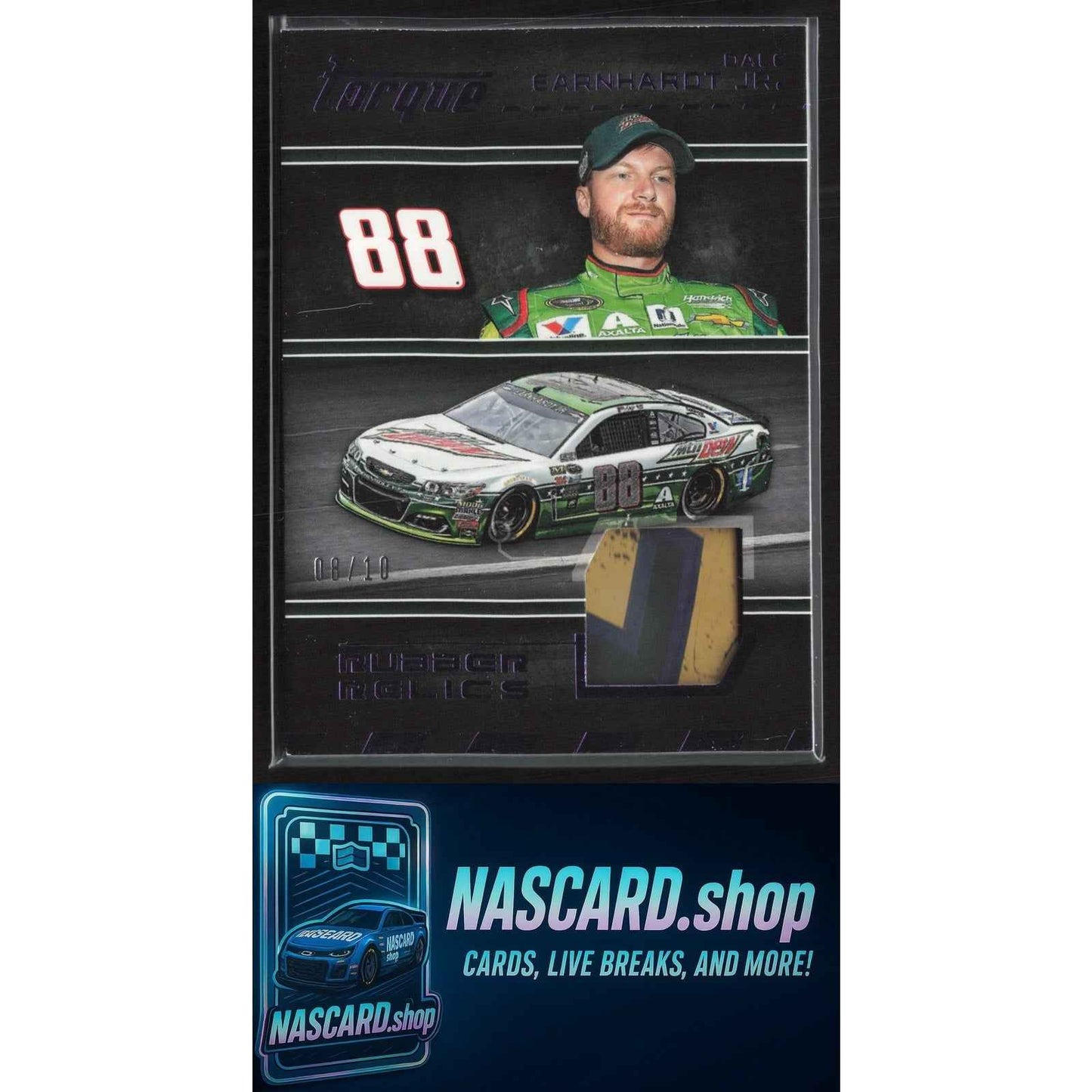 2016 Panini Torque #RR-JR Dale Earnhardt Jr. Rubber Relics Purple #08/10