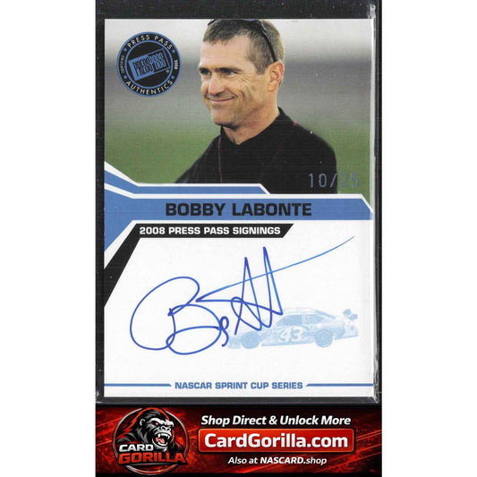 2008 Press Pass #NNO Bobby Labonte Signings Blue #/25