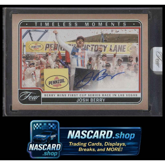 2025 Panini Turn Four #TM-JBY Josh Berry Timeless Moments Holo Silver #/75