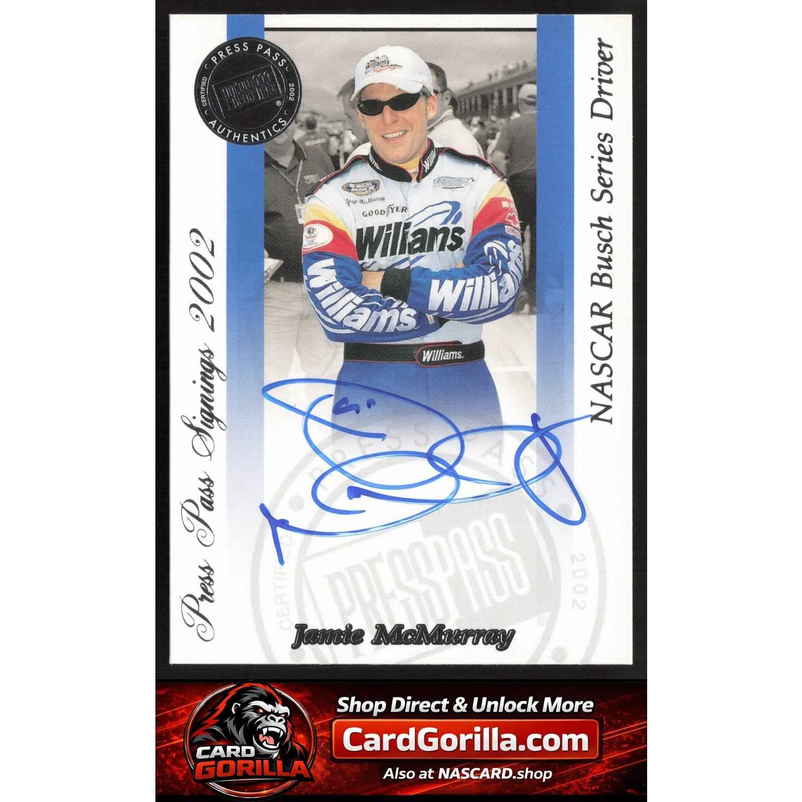 2002 Press Pass #NNO Jamie McMurray Signings
