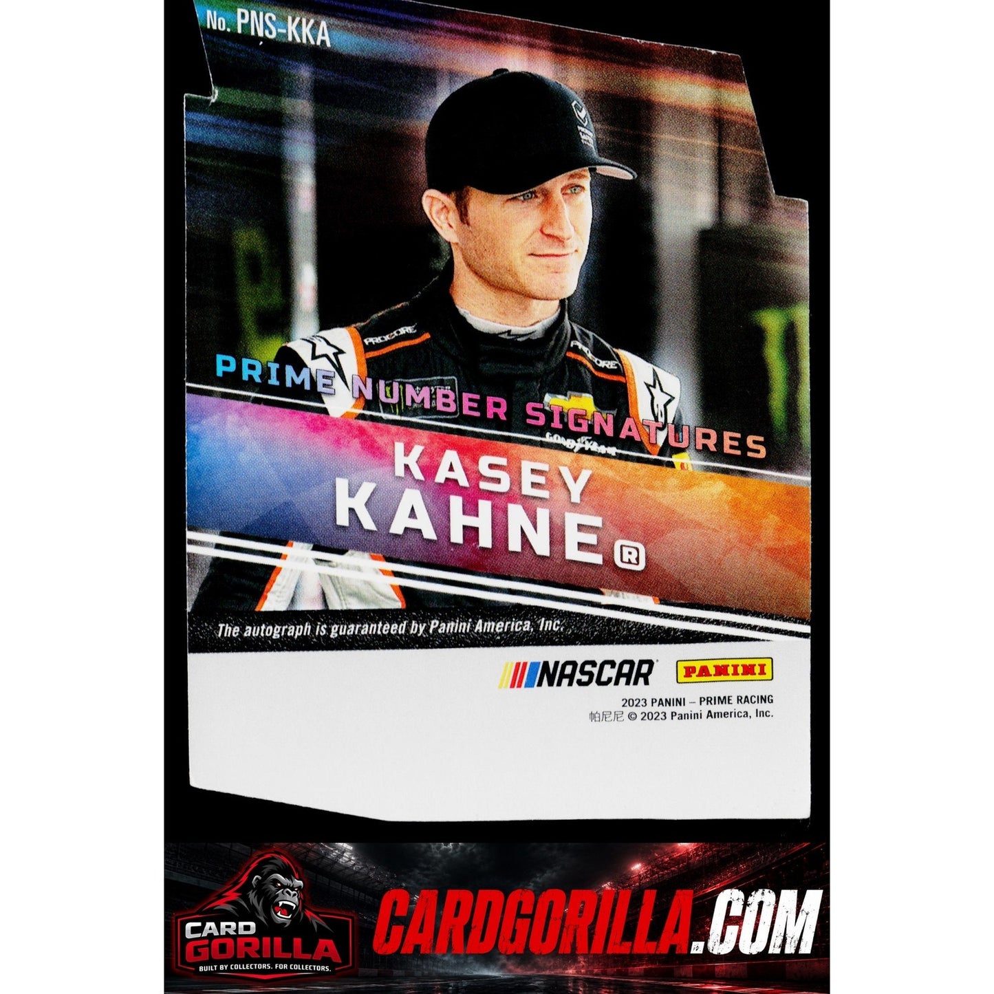 2023 Panini Prime #PNS-KKA Kasey Kahne Die Cut Prime Number Signatures #/49
