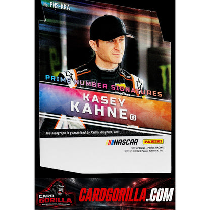 2023 Panini Prime #PNS-KKA Kasey Kahne Die Cut Prime Number Signatures #/49