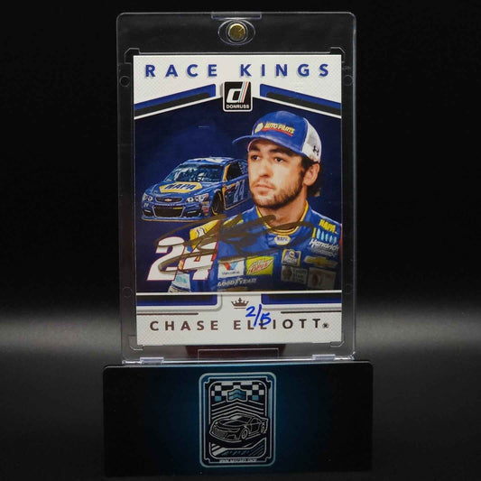 2018 Panini Donruss NASCAR Race Kings Buyback #10 Chase Elliott Autograph 2/5 - NASCARD.shop