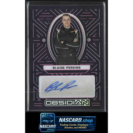 2023 Chronicles Blaine Perkins Obsidian Signatures Electric Etch Pink #/25